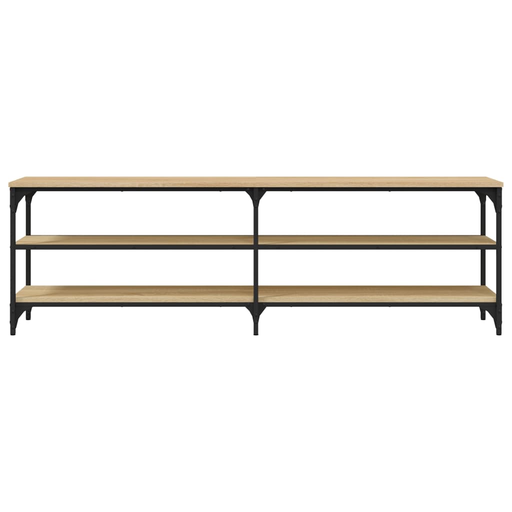 vidaXL Mueble de TV madera contrachapada roble Sonoma 160x30x50 cm - Image 5
