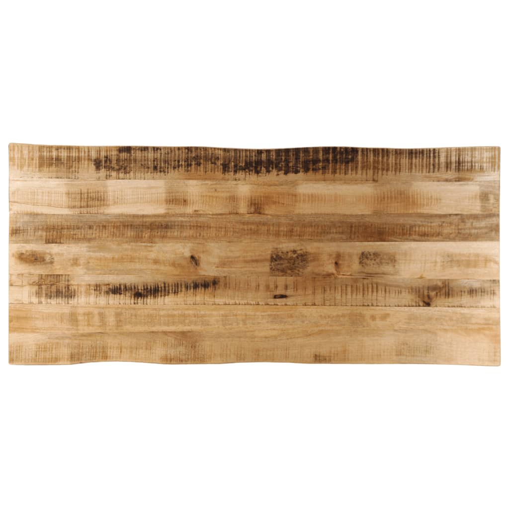 vidaXL Tablero de mesa borde natural madera maciza mango 140x60x2,5 cm