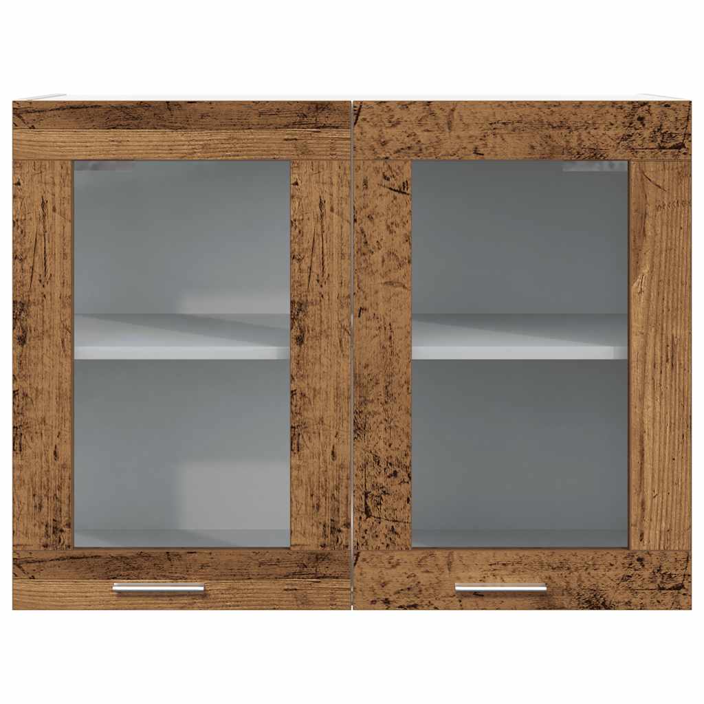 vidaXL Vitrina colgante "Lyon" de madera vieja, 80x31x60 cm, madera de ingeniería - Image 4