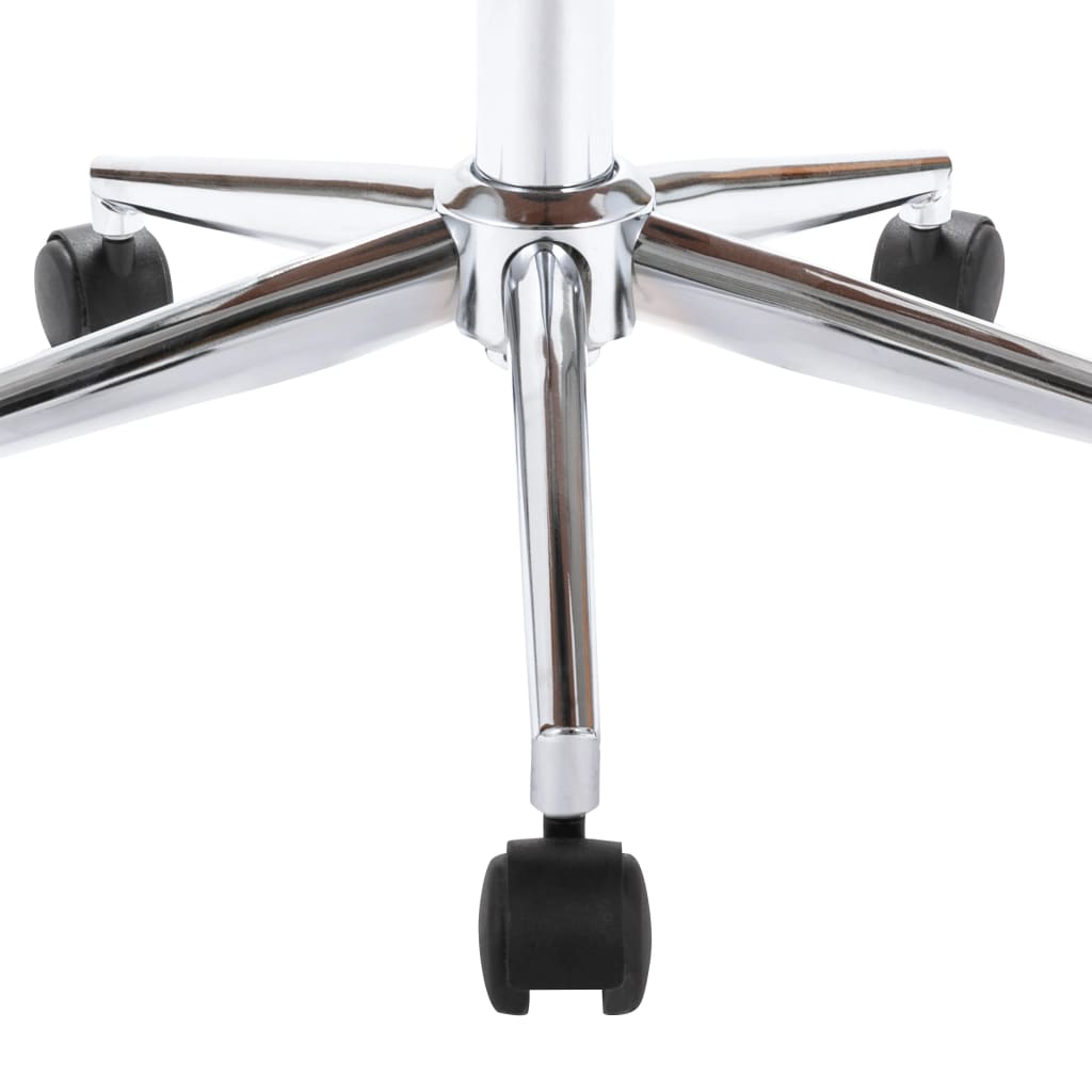 vidaXL Silla de oficina giratoria madera curvada cuero sintético negro - Image 6