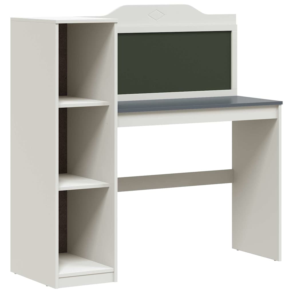 vidaXL Escritorio de pizarra con estante y gris 120 x 45 x 118,5 cm