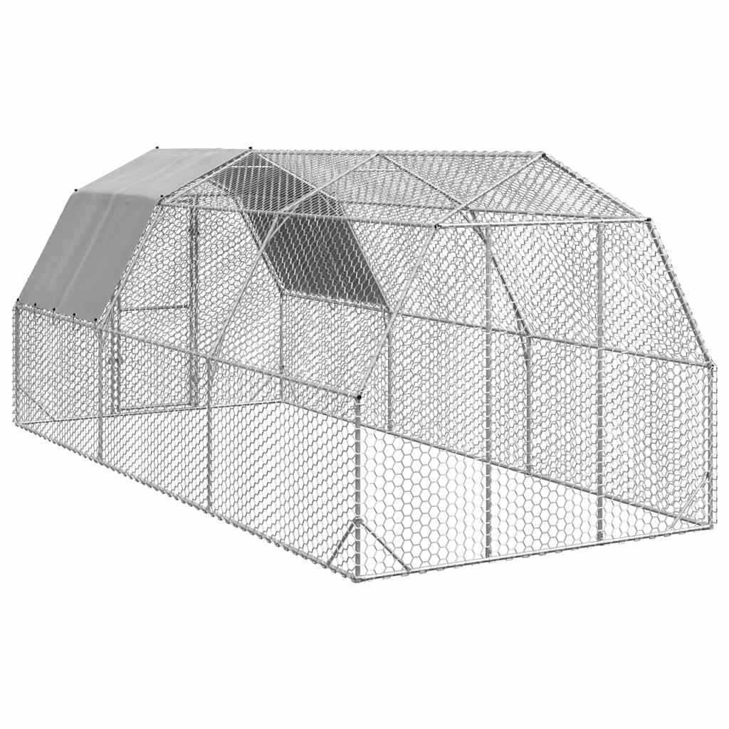 vidaXL Hühnerstall mit Dach 2,5x6x2,25 m Verzinkter Stahl - Image 5