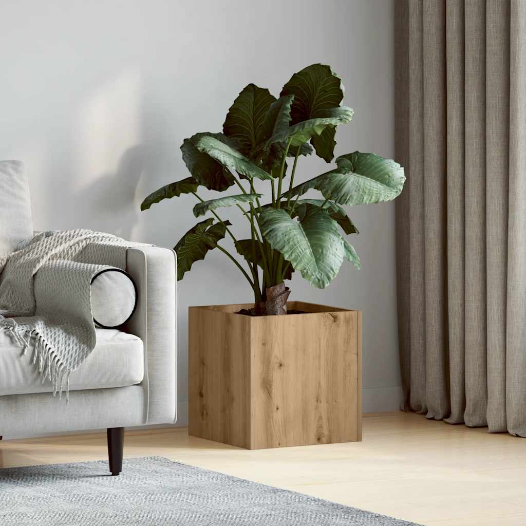 vidaXL Pflanzgefäß Artisan-Eiche 40x40x40 cm Holzwerkstoff