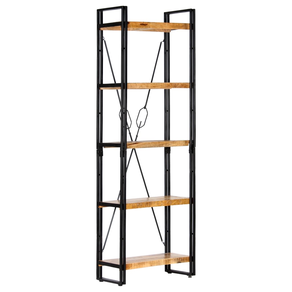 vidaXL Bücherregal 5 Fächer 60 x 30 x 180 cm Mango Massivholz