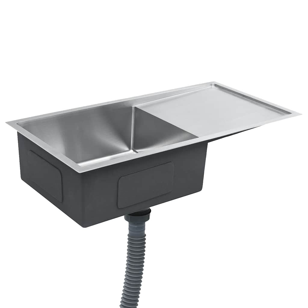 vidaXL Handgefertigte Küchenspüle Edelstahl - Image 4