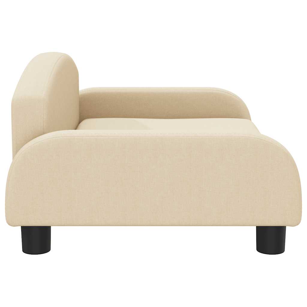 vidaXL Lit pour chien crème 70x45x30 cm tissu - Image 4