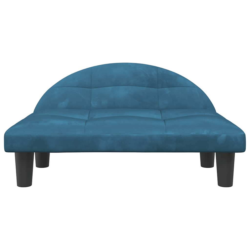 vidaXL Lit pour chien bleu 70x52x30 cm velours - Image 3