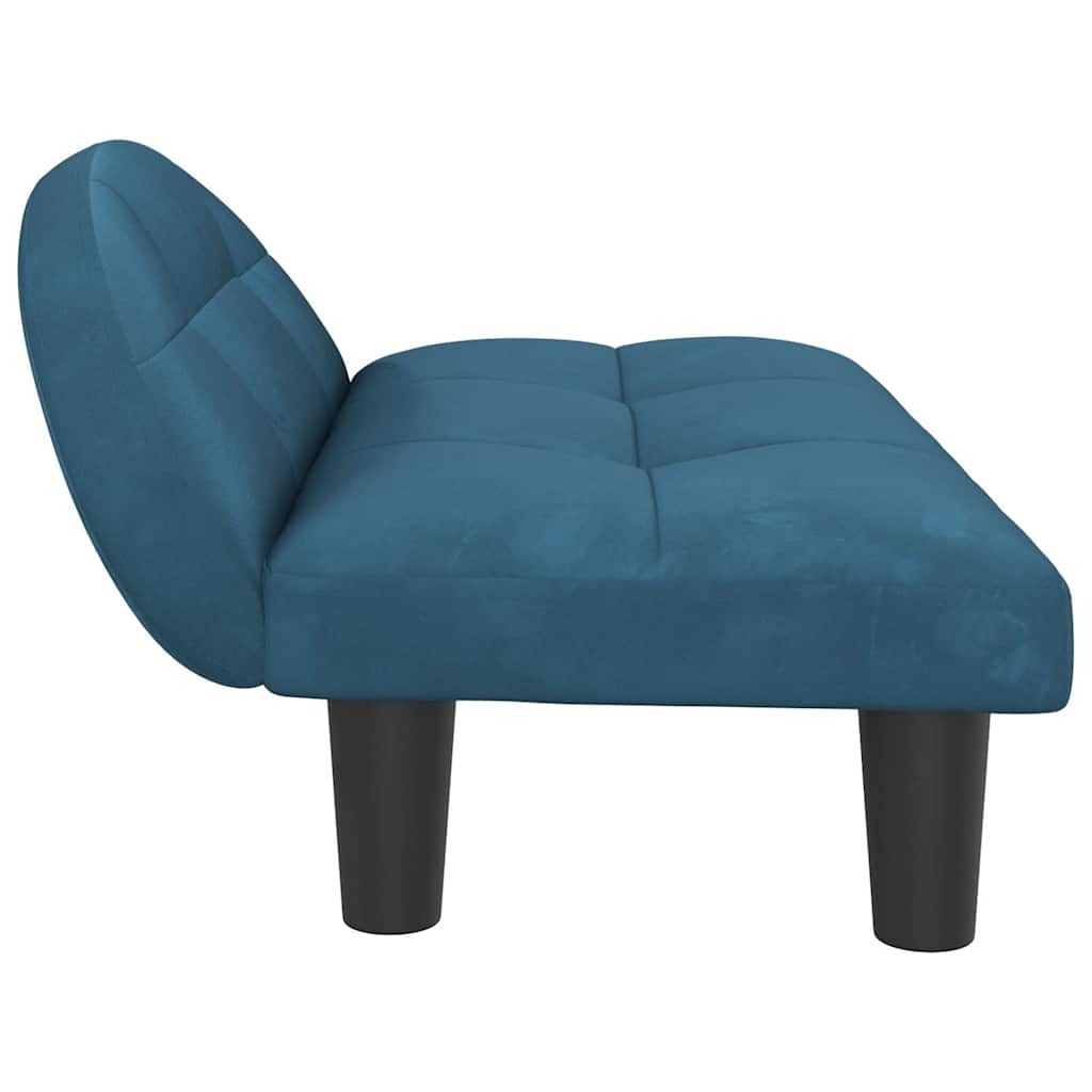 vidaXL Lit pour chien bleu 70x52x30 cm velours - Image 4