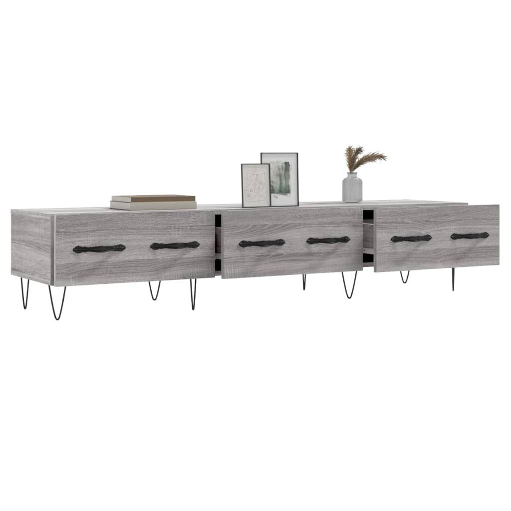 vidaXL Mueble de TV madera de ingeniería gris Sonoma 150x36x30 cm - Image 4