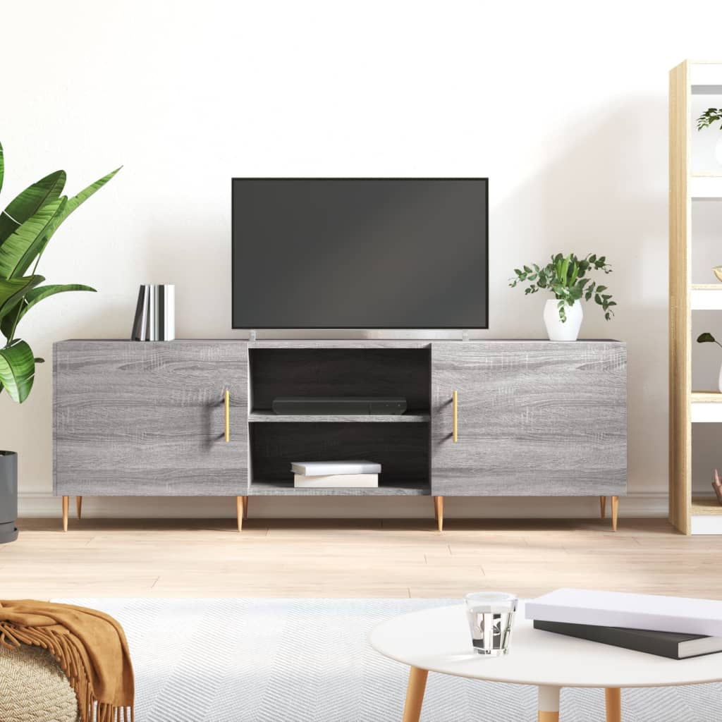 vidaXL Mueble para TV madera de ingeniería gris Sonoma 150x30x50 cm