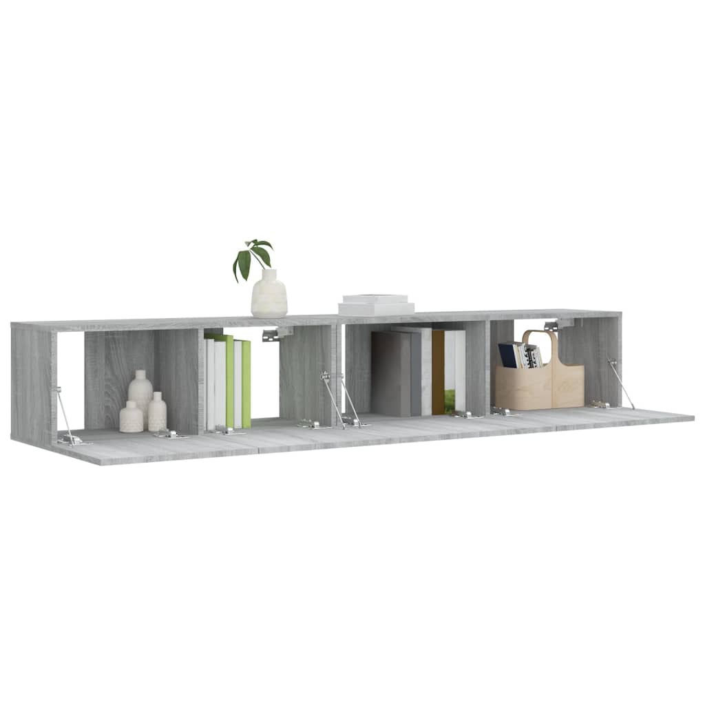 vidaXL Set de muebles para TV 2 pzas madera contrachapada gris Sonoma - Image 3