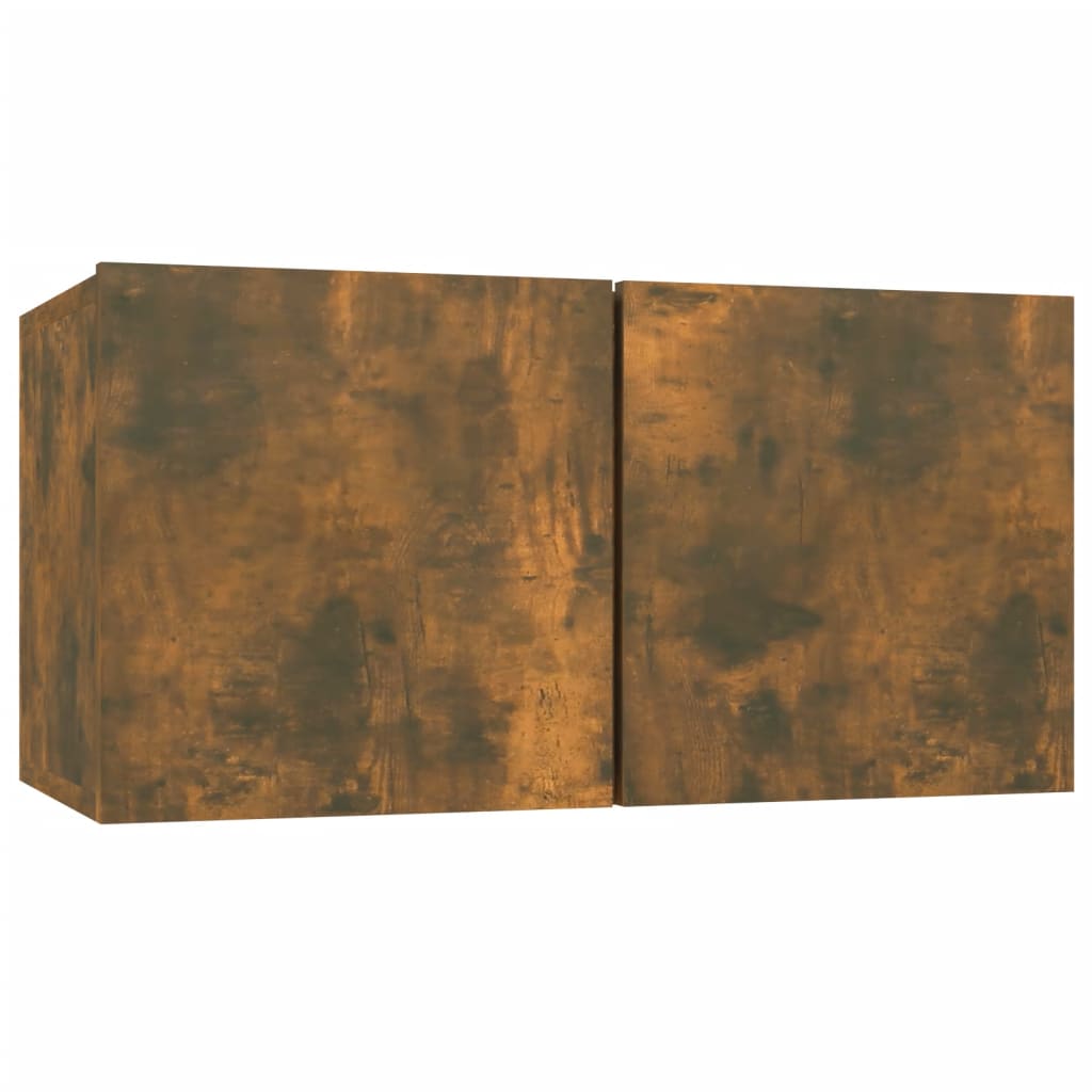 vidaXL Set de muebles de TV 7 pzas madera contrachapada roble ahumado - Image 5