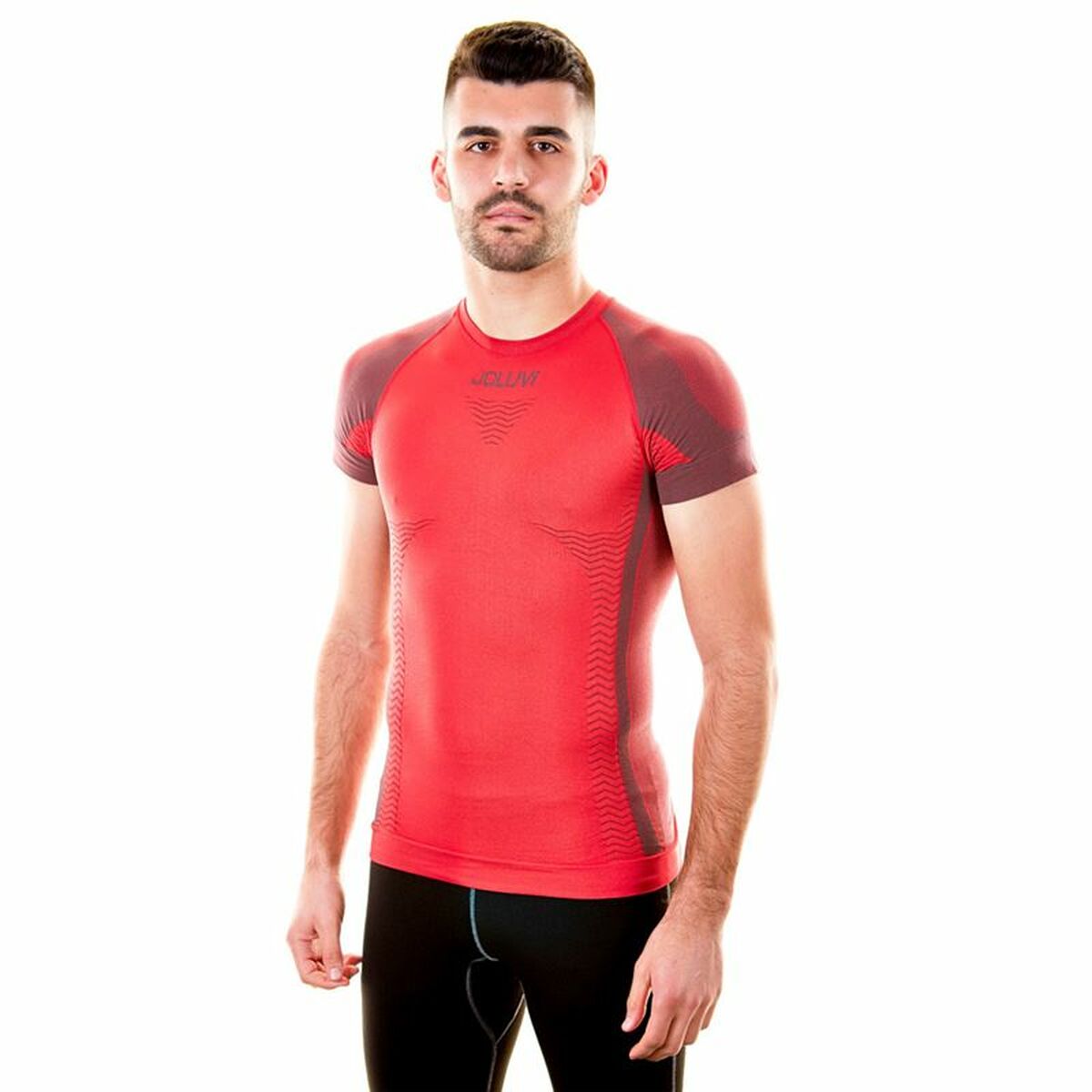 Maglia a Maniche Corte Uomo Joluvi Pro Rosso Taglia:L