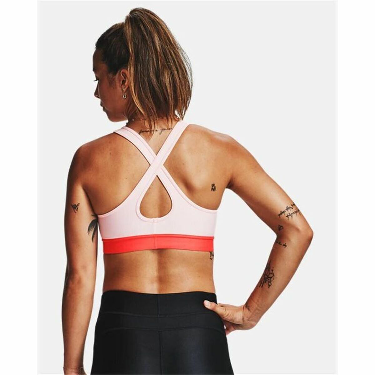 Reggiseno Sportivo Under Armour Mid Crossback Rosa Taglia:XS - Image 3