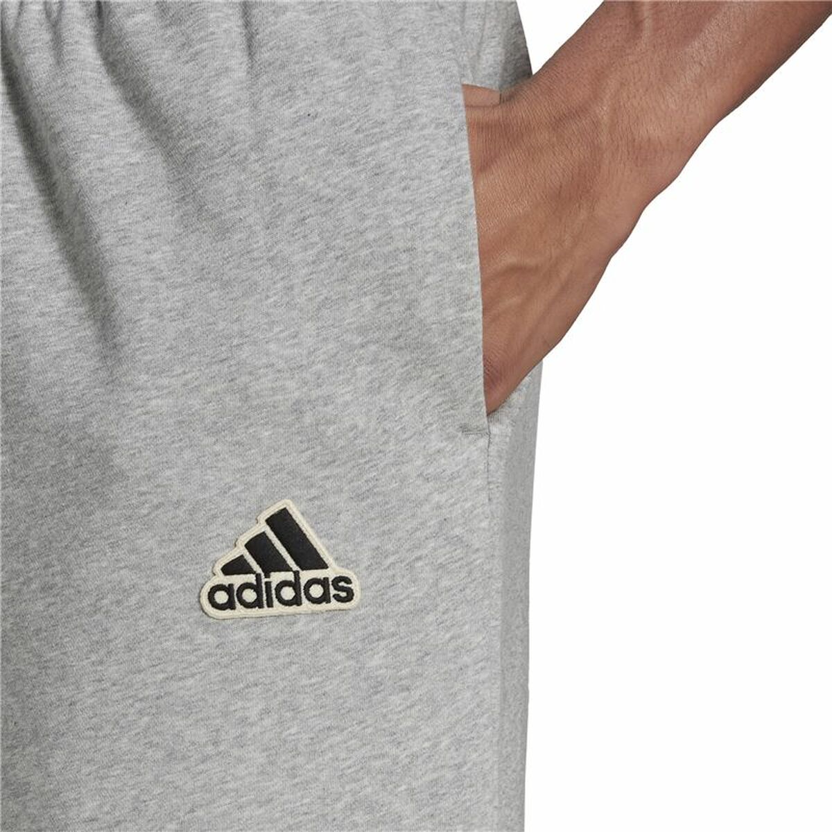 Pantaloni Corti Sportivi da Uomo Adidas Feelcomfy Grigio Taglia:L - Image 5