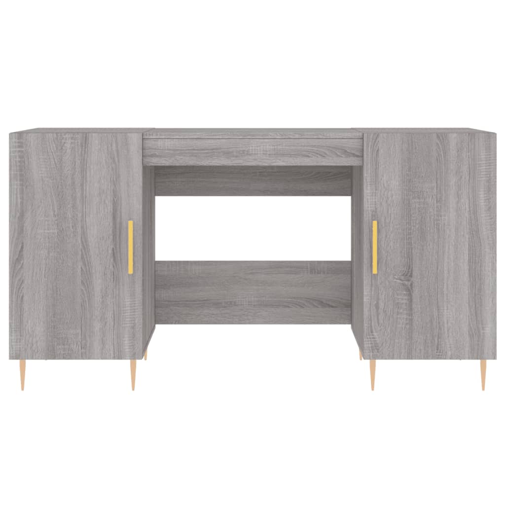 vidaXL Schreibtisch Grau Sonoma 140x50x75 cm Holzwerkstoff - Image 6