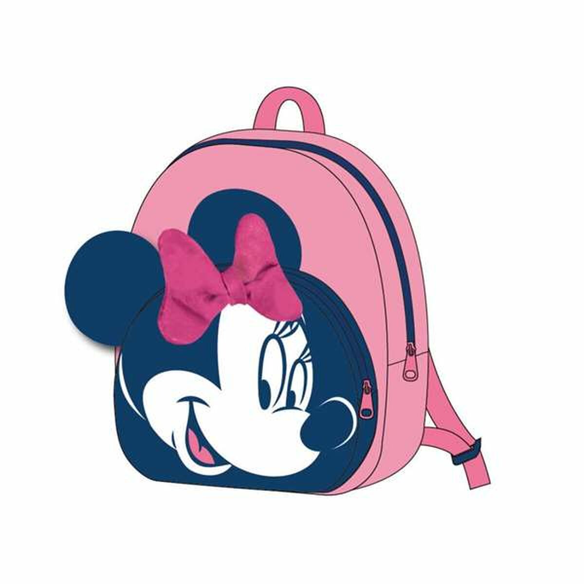 Zaino Scuola Minnie Mouse Rosa 18 x 22 x 4 cm
