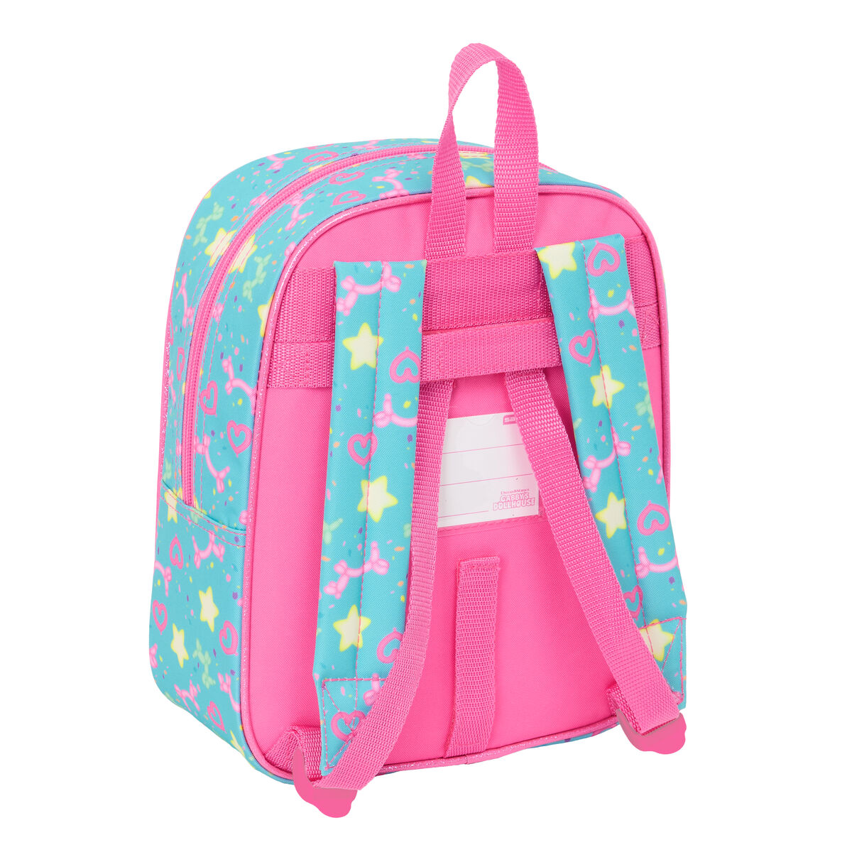 Zaino per Bambini Gabby's Dollhouse Confetti Rosa Turchese 22 x 27 x 10 cm - Image 3