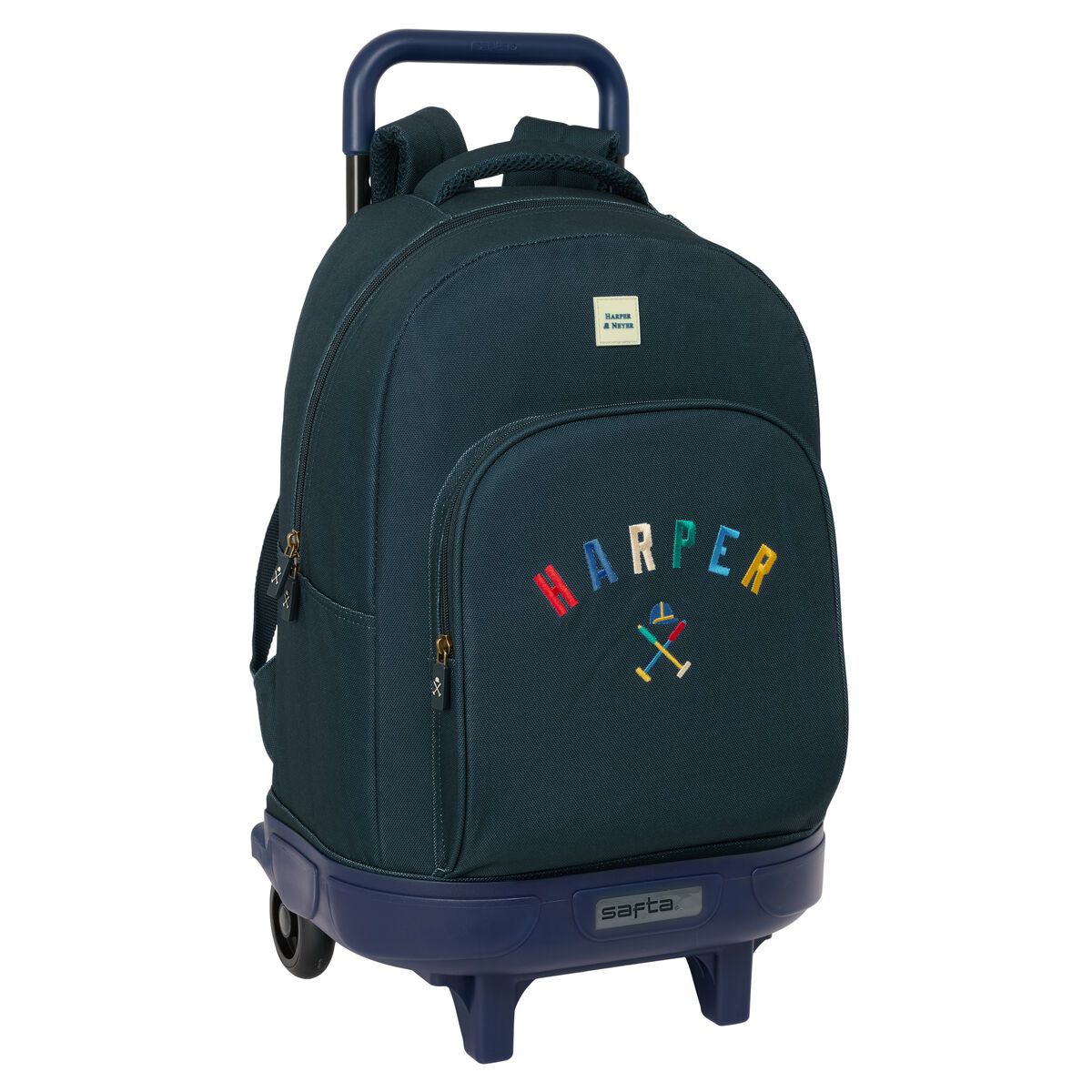 Trolley per la Scuola Harper & Neyer Blu Marino 33 x 45 x 22 cm