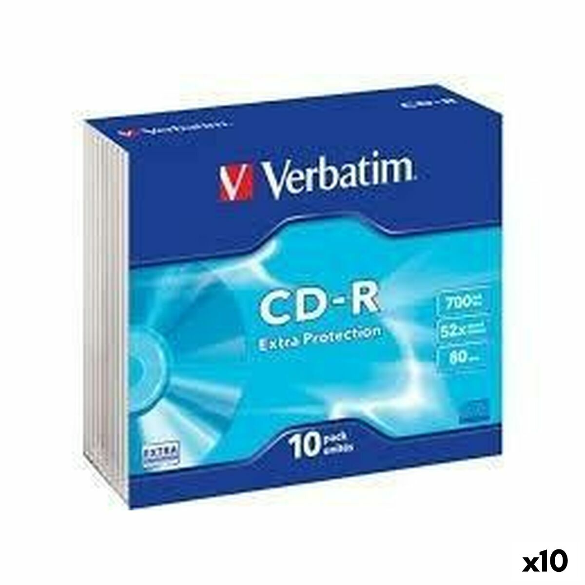 CD-R Verbatim Extra Protection 700 MB 52x 10 Pezzi (10 Unità)