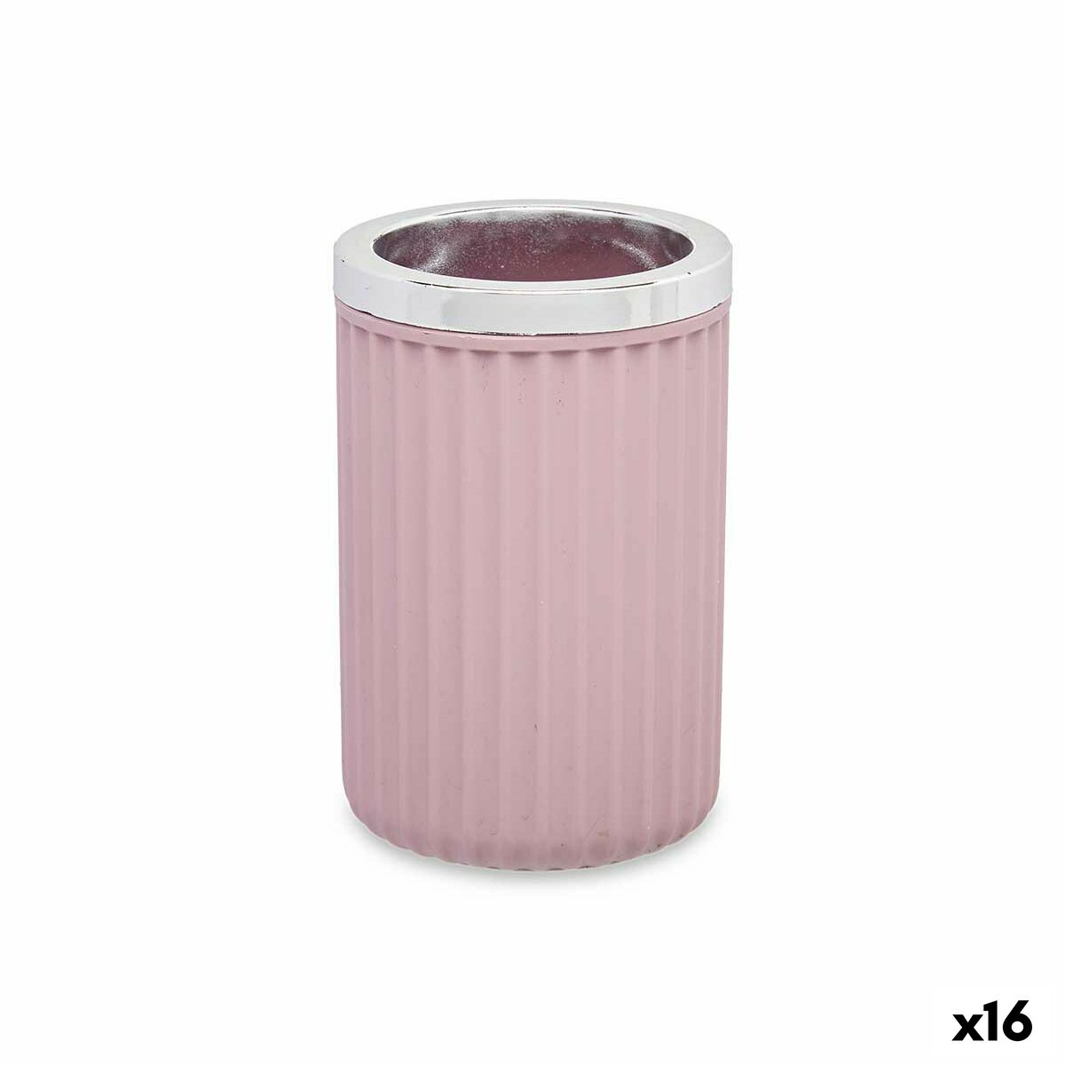 Bicchiere Berilo Rosa Plastica 7,5 x 11,5 x 7,5 cm (16 Unità)
