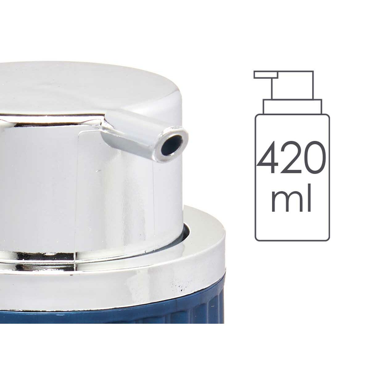 Dispenser di Sapone Berilo Azzurro Plastica 420 ml 7 x 14,5 x 8,5 cm (16 Unità) - Image 5