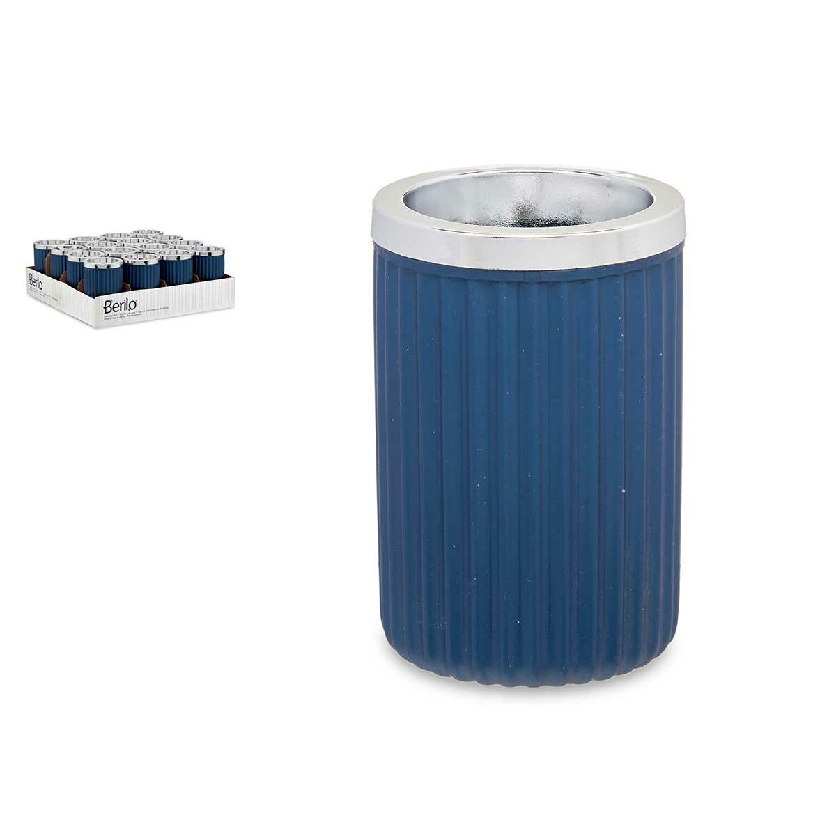 Bicchiere Berilo Azzurro Plastica 7,5 x 11,5 x 7,5 cm (16 Unità) - Image 4