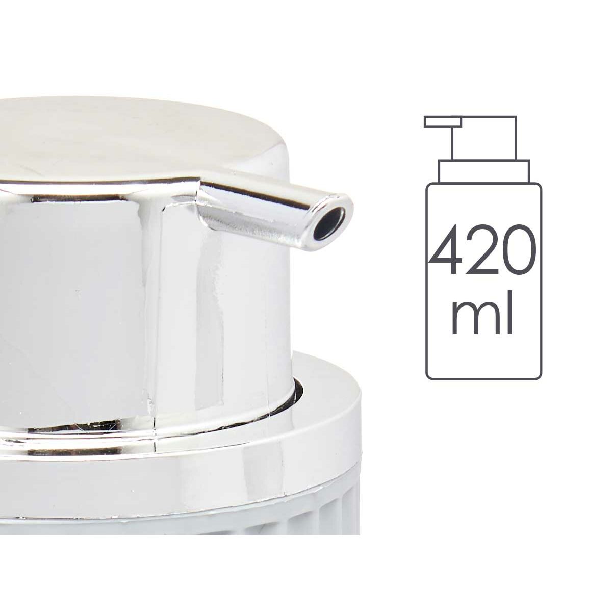 Dispenser di Sapone Berilo Grigio Plastica 450 ml 7 x 14,5 x 8,5 cm (16 Unità) - Image 5