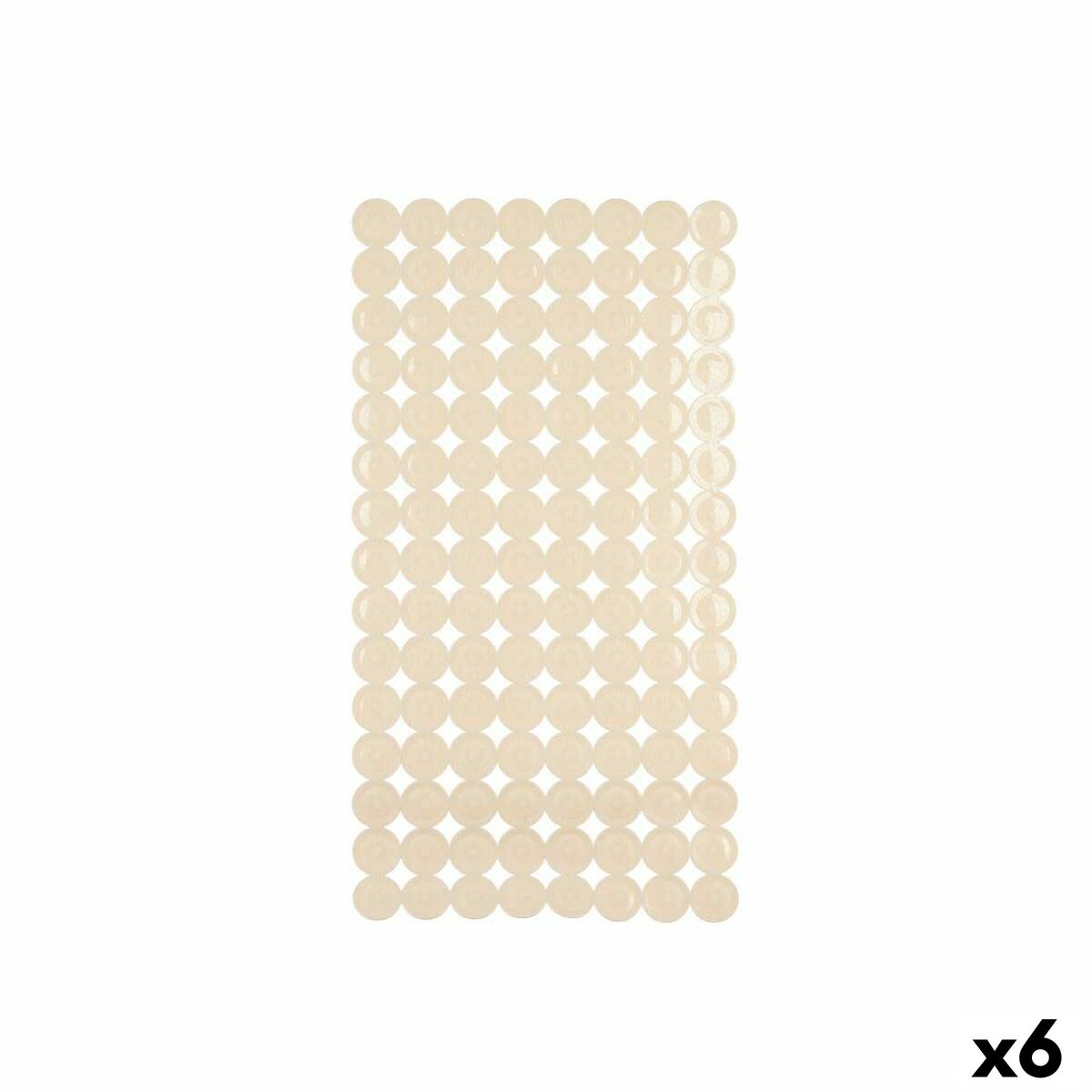 Tappetino Antiscivolo da Doccia Berilo Beige PVC 6 x 36 x 6 cm 68 x 36 x 1 cm (6 Unità)