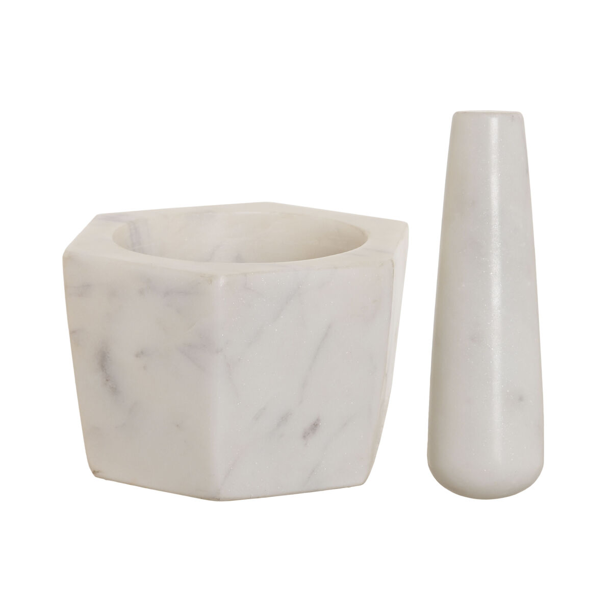 Mortaio da cucina Home ESPRIT Marmo 12,5 x 12,5 x 8 cm