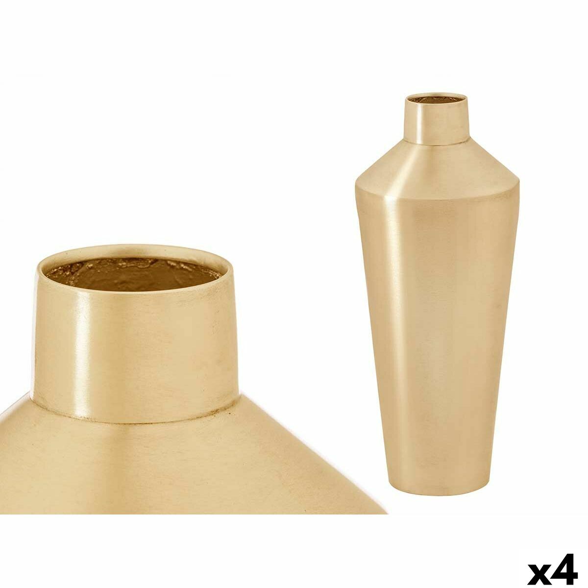 Vaso Gift Decor Dorato Ferro 16 x 40 x 16 cm 40 x 16 x 40 cm (4 Unità)