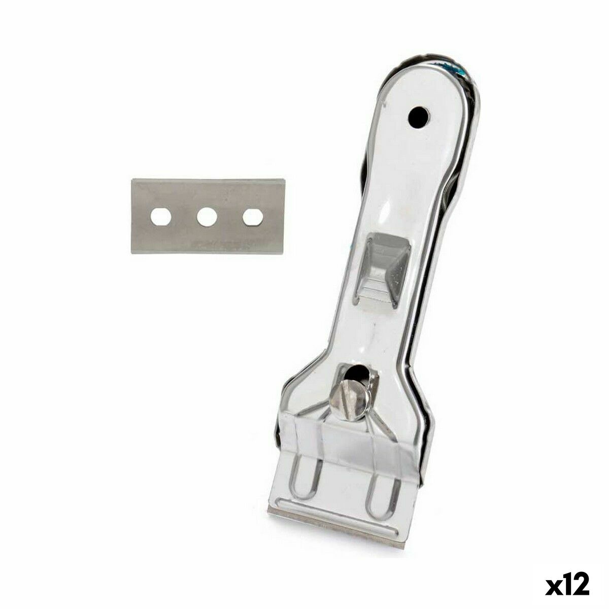 Raschietto per Vetroceramica Kinvara Argentato Argento Metallo 13,5 x 4,5 x 1 cm 4,5 x 13,5 x 1 cm (12 Unità)