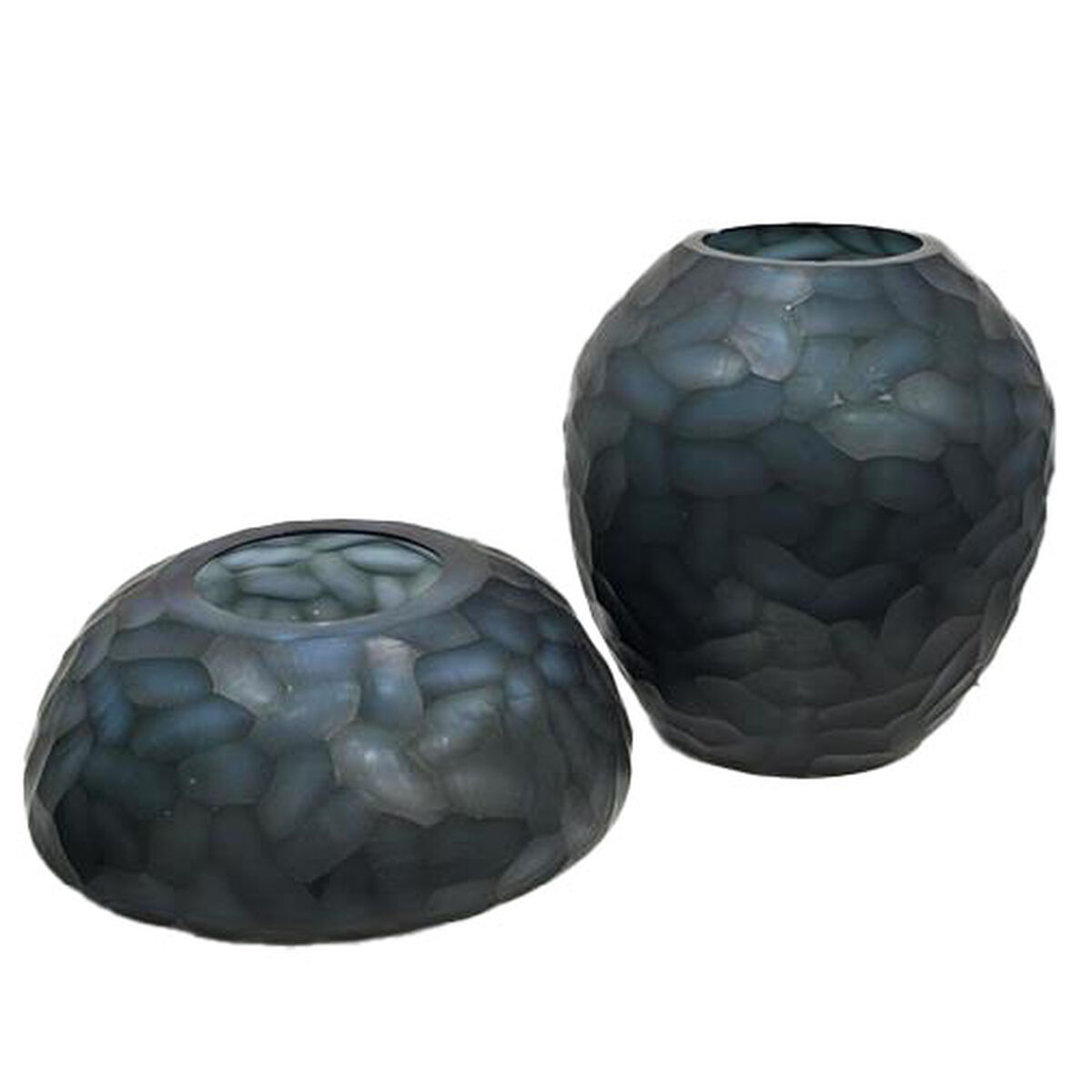 Vaso Home ESPRIT Azzurro Cristallo Moderno 29 x 29 x 30 cm - Image 3