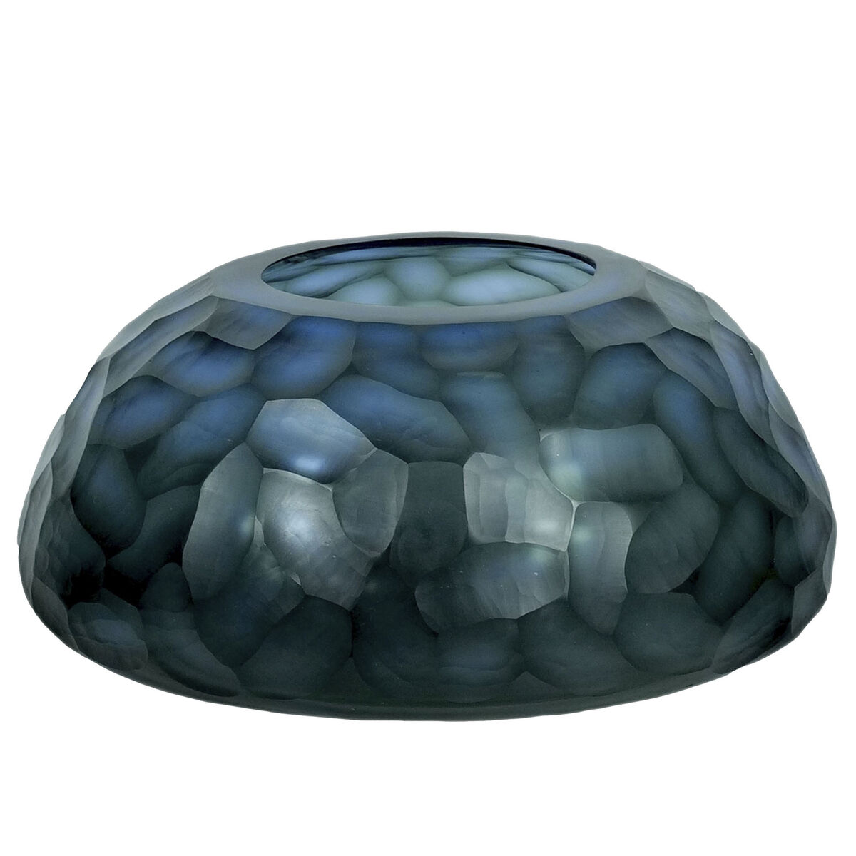 Vaso Home ESPRIT Azzurro Cristallo Moderno 33 x 33 x 14 cm