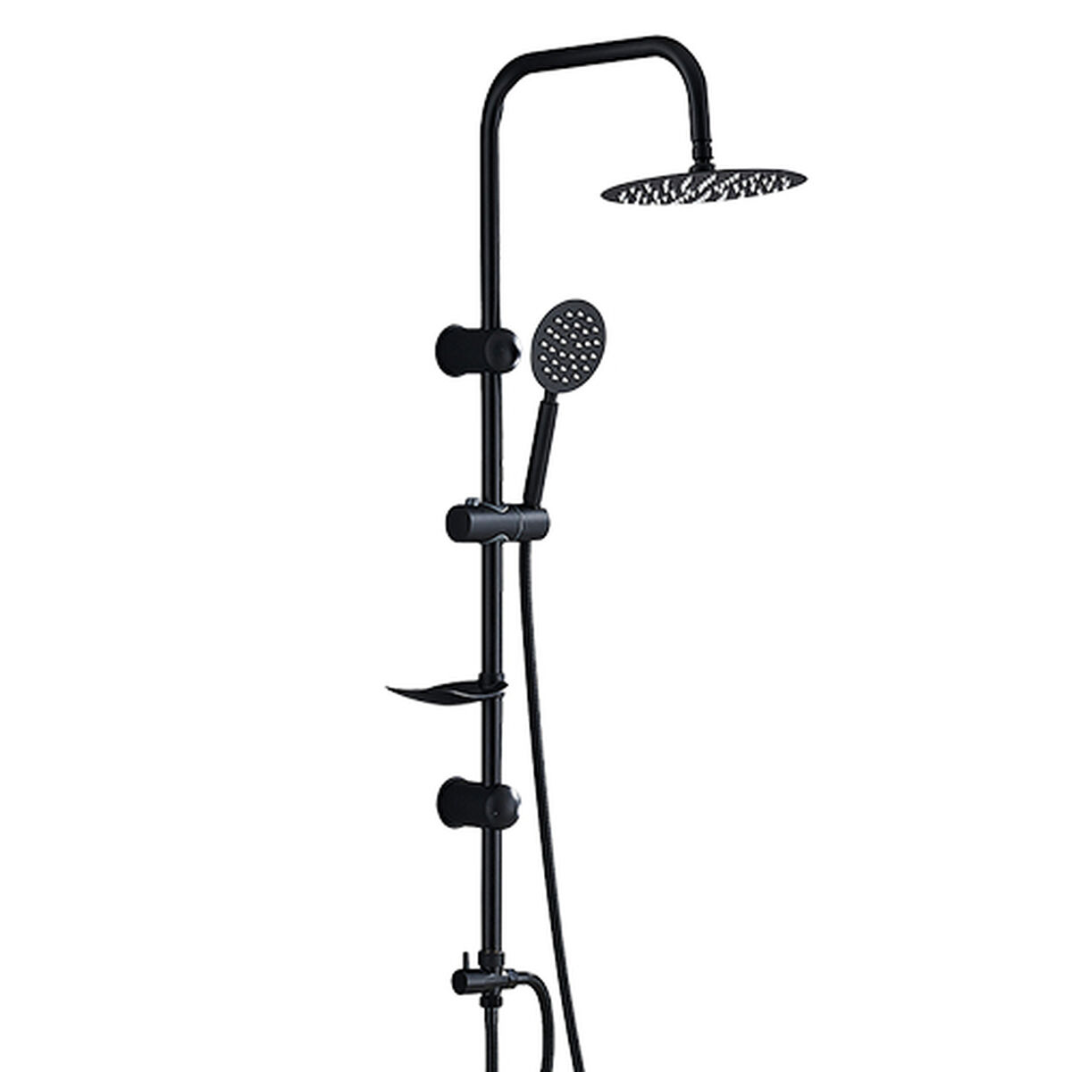 Colonna doccia Fontastock Nero Acciaio inossidabile ABS