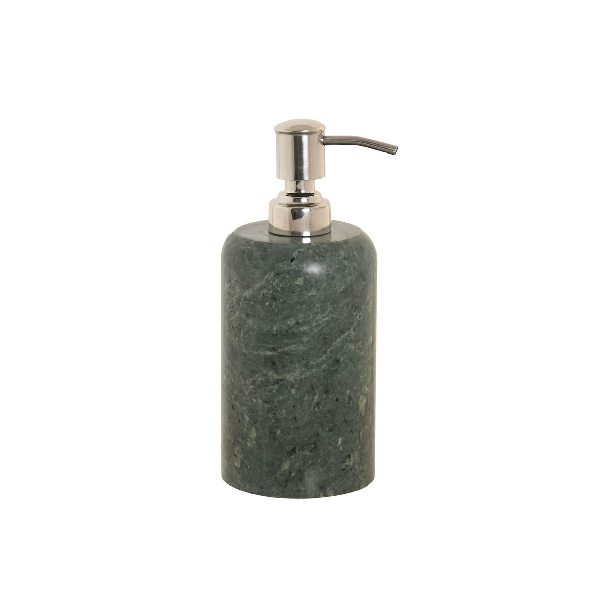 Dispenser di Sapone Home ESPRIT Verde Argentato Acciaio inossidabile Marmo Moderno 7,5 x 7,5 x 18 cm