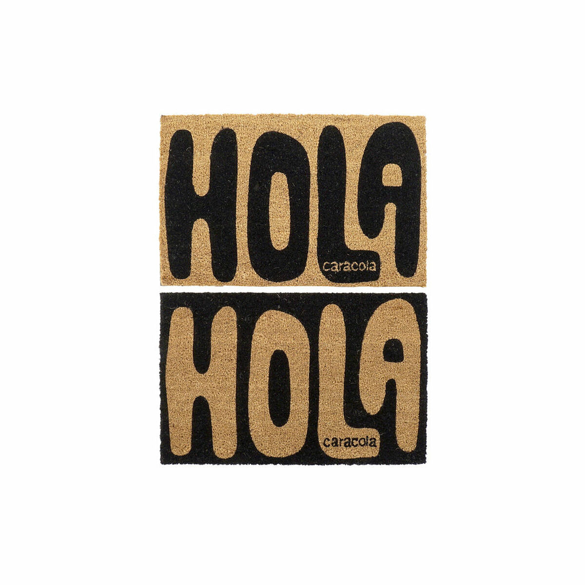 Zerbino DKD Home Decor Hola Caracola PVC Fibra (2 pcs) (60 x 40 x 1.5 cm)