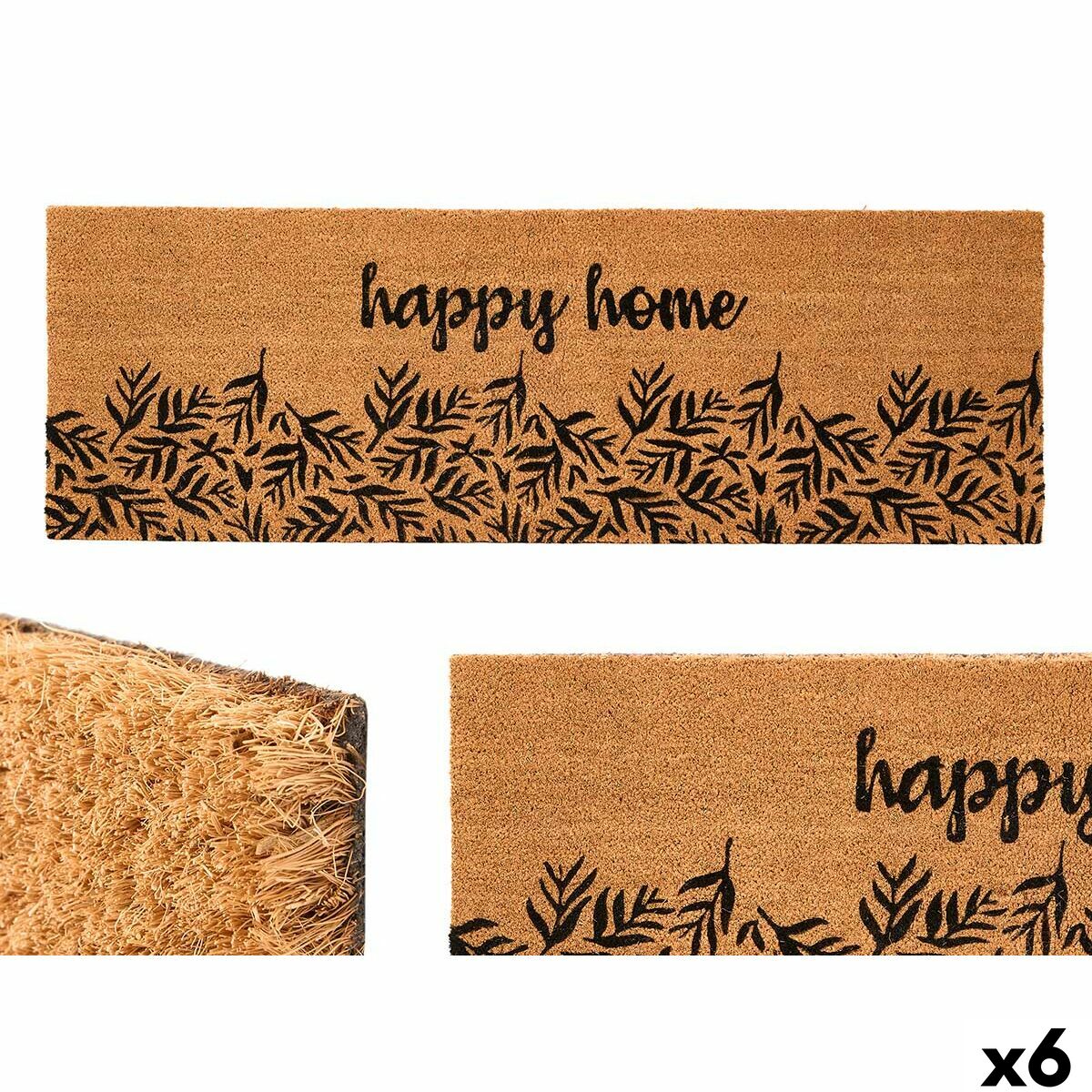 Zerbino Gift Decor Happy home Naturale PVC Fibra di cocco 120 x 1 x 40 cm 40 x 10 x 120 cm (6 Unità)
