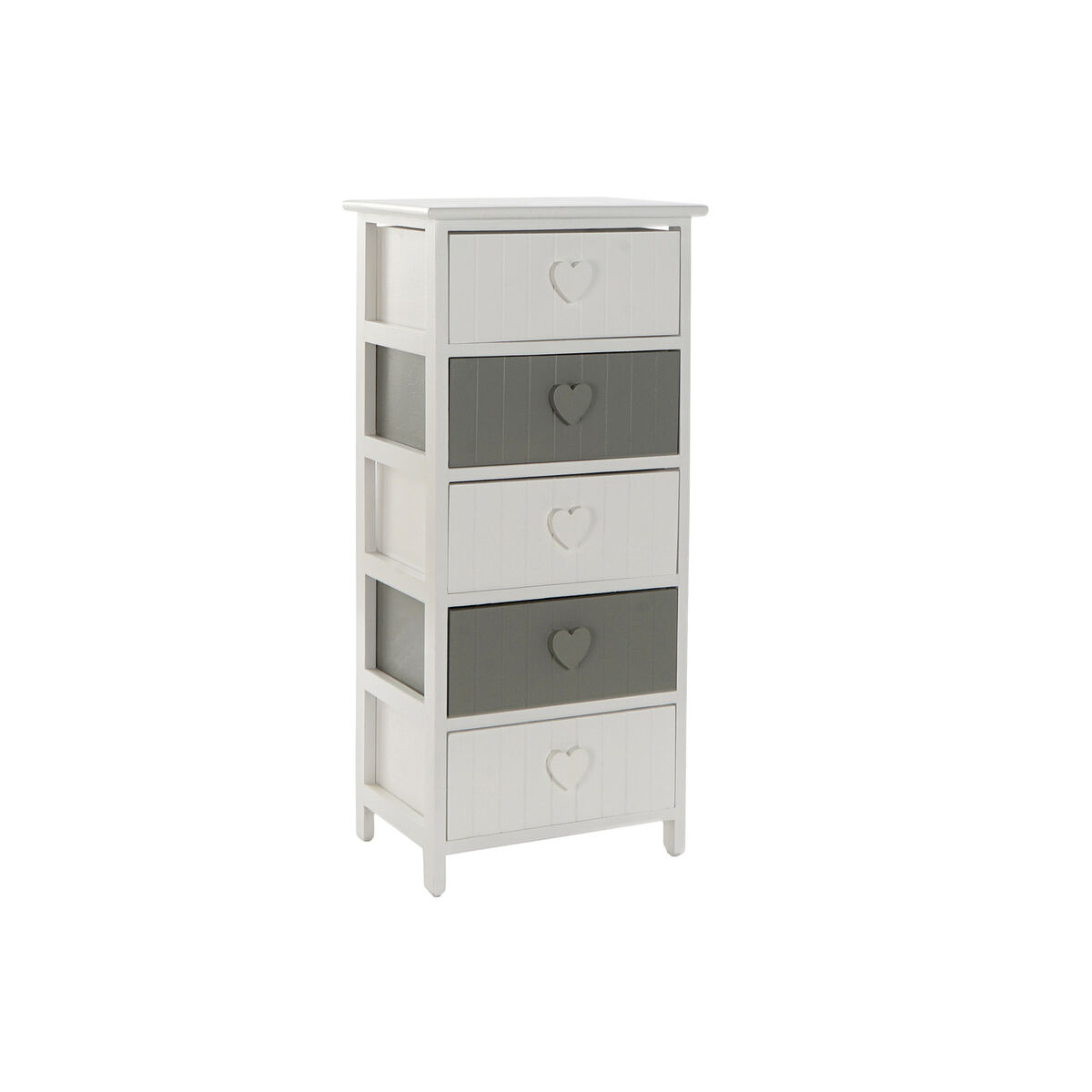 Cassettiera Home ESPRIT Bianco Grigio 40 x 29 x 90 cm