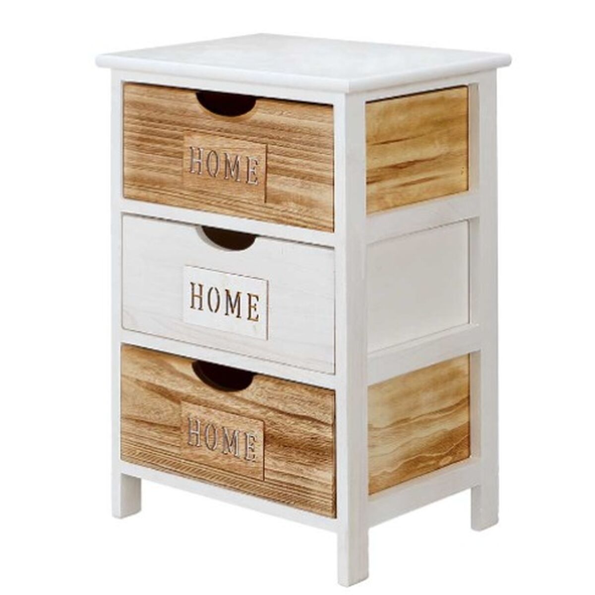 Cassettiera Gift Decor Home Bianco Marrone 40 x 58,5 x 29 cm