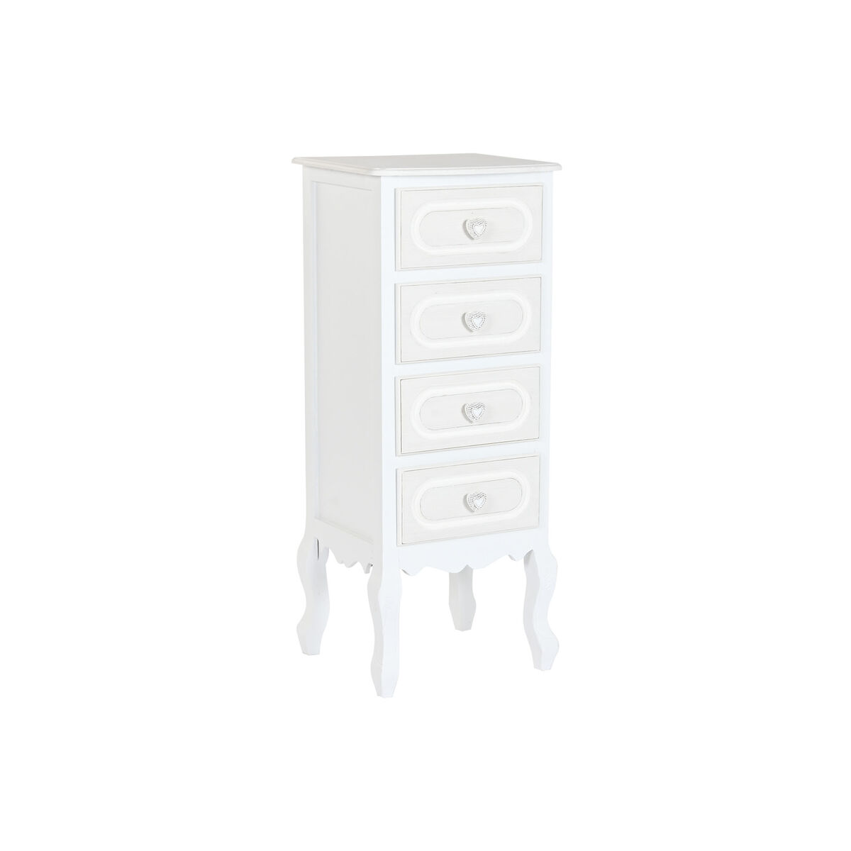 Cassettiera Home ESPRIT Bianco Romantico 40 x 36 x 100 cm
