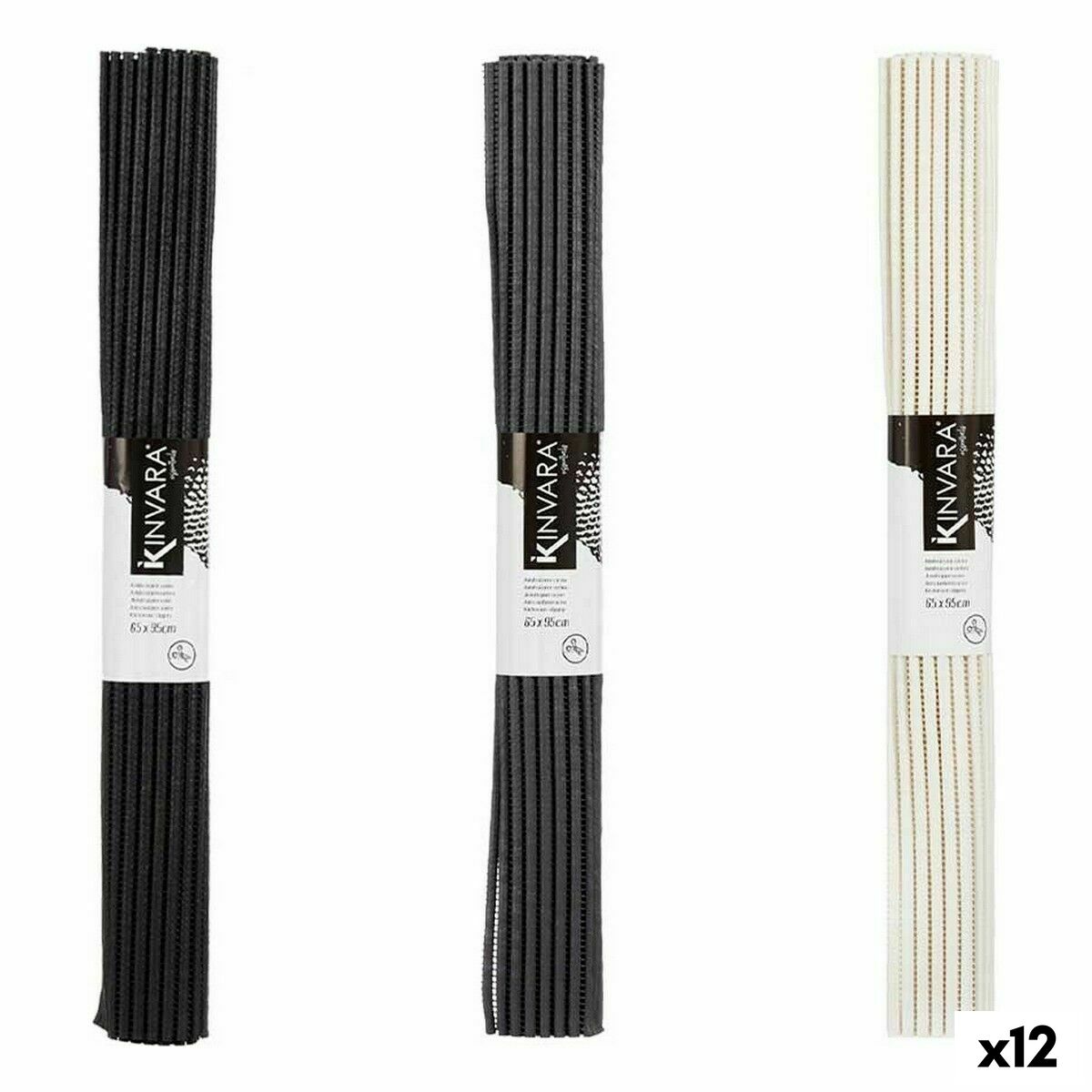 Tappetino Antiscivolo Kinvara Gomma Plastica 65 x 95 cm 7 x 65 x 7 cm 7 x 7 x 65 cm (12 Unità)