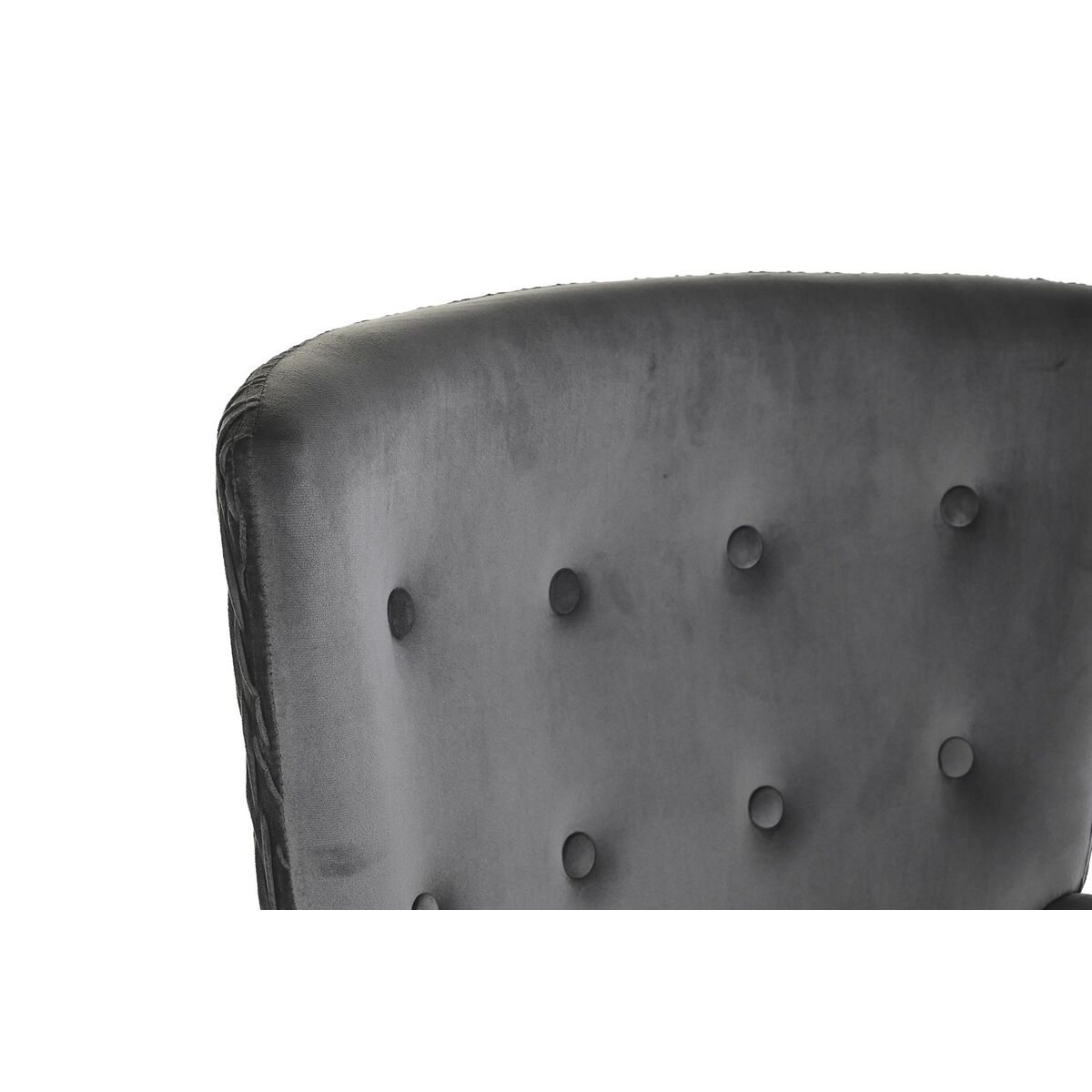 Poltrona DKD Home Decor Naturale Grigio scuro Poliestere Legno 66 x 67 x 92 cm - Image 3