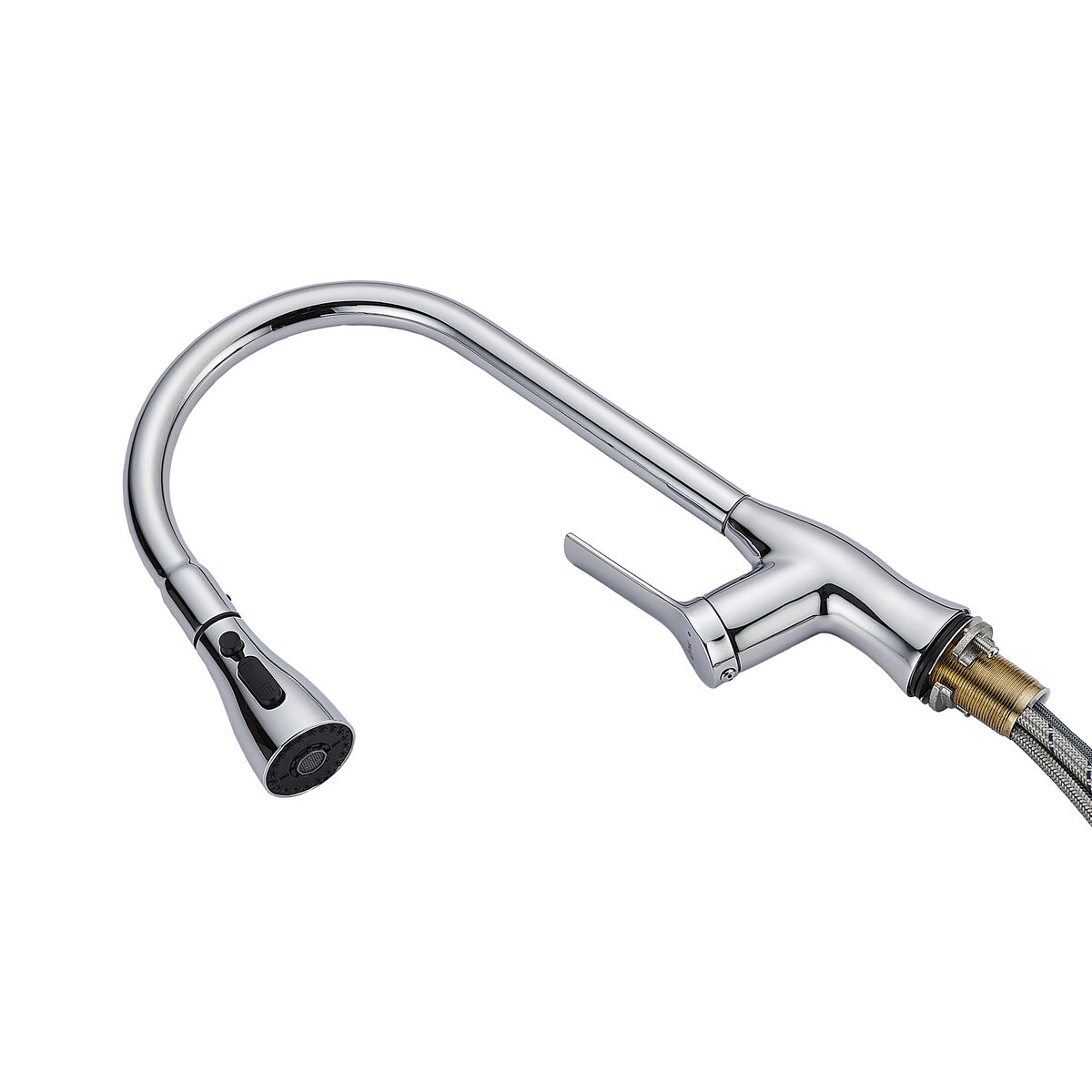 Rubinetto Monocomando Fontastock Cromo Acciaio inossidabile Ottone Ceramica Lega di Zinco Forma a C Alto - Image 3