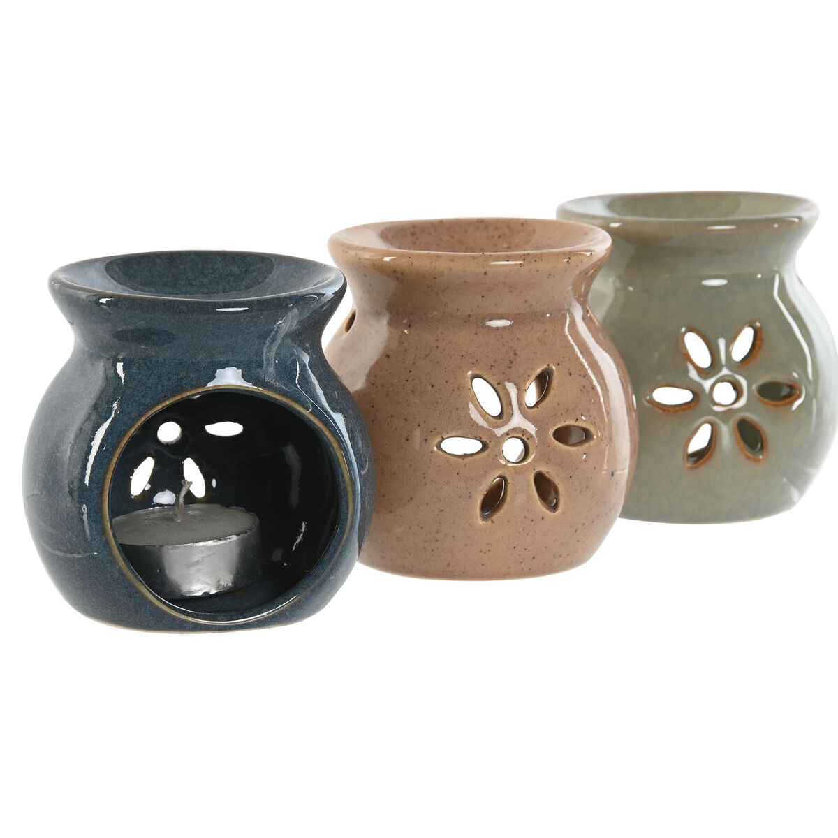 Bruciatore di essenze Home ESPRIT 11 x 6 x 24,5 cm (3 Unità) - Image 3