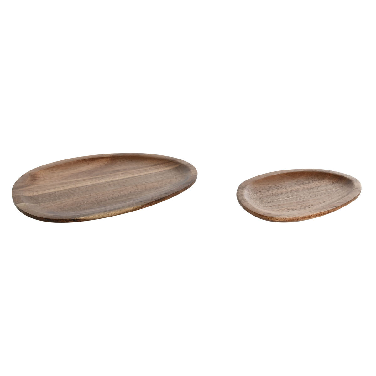 Set di piatti Home ESPRIT Naturale Legno di acacia 26 x 18 x 1,6 cm