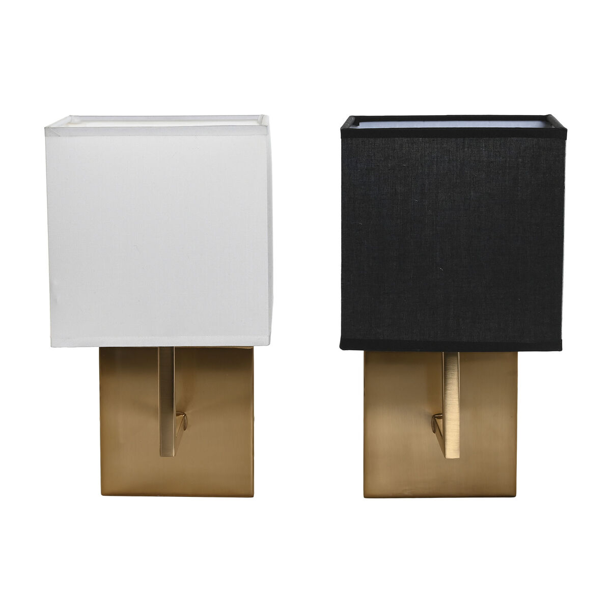 Applique da Parete DKD Home Decor Bianco Nero Dorato 50 W 220 V 15 x 19 x 27 cm 15 x 19 x 30 cm (2 Unità) - Image 5