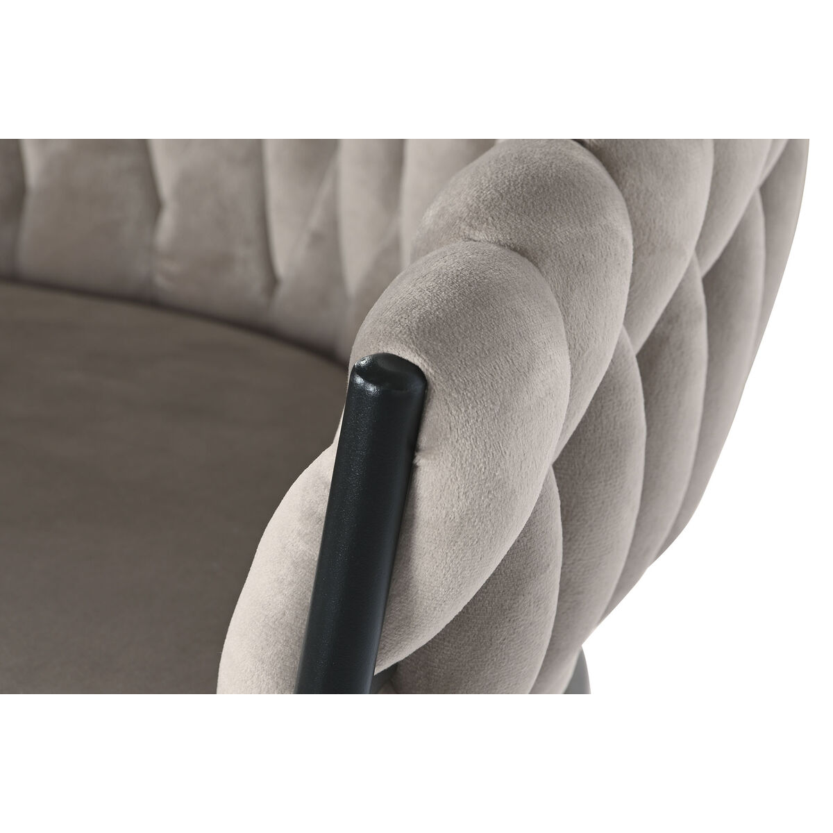 Sgabello DKD Home Decor Nero Beige Metallo 61 x 52 x 101 cm - Image 3