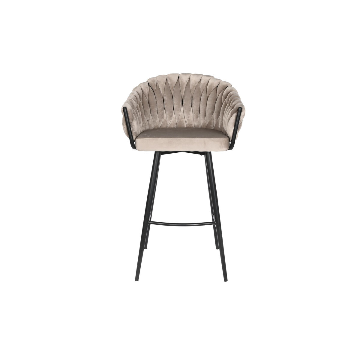 Sgabello DKD Home Decor Nero Beige Metallo 61 x 52 x 101 cm - Image 4