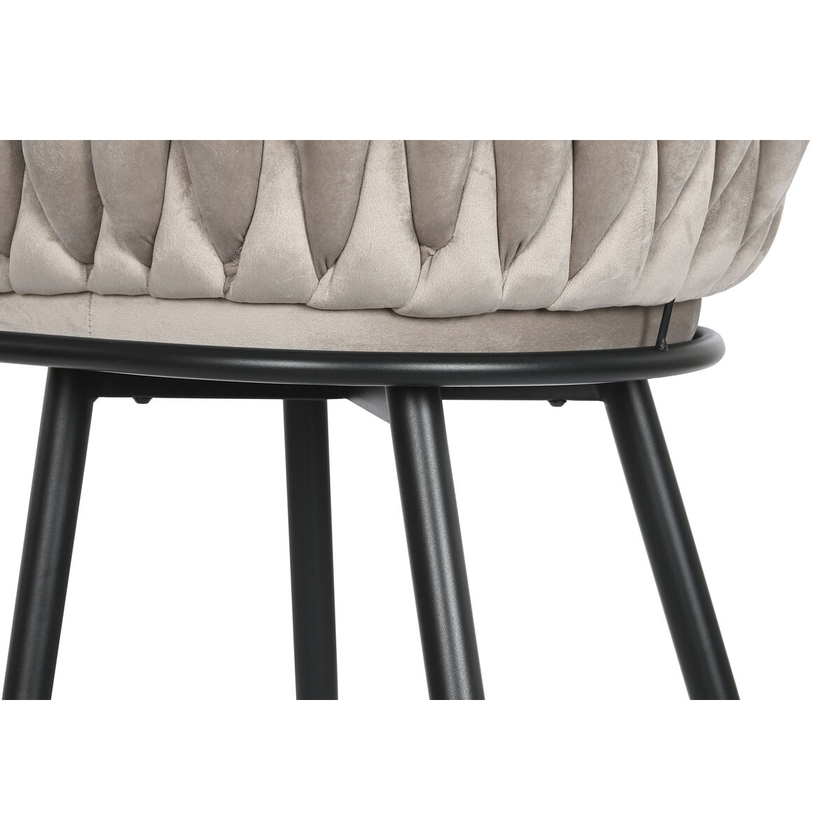 Sgabello DKD Home Decor Nero Beige Metallo 61 x 52 x 101 cm - Image 6